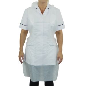 Premium Polythene Aprons in a Dispenser Pack ‑ White